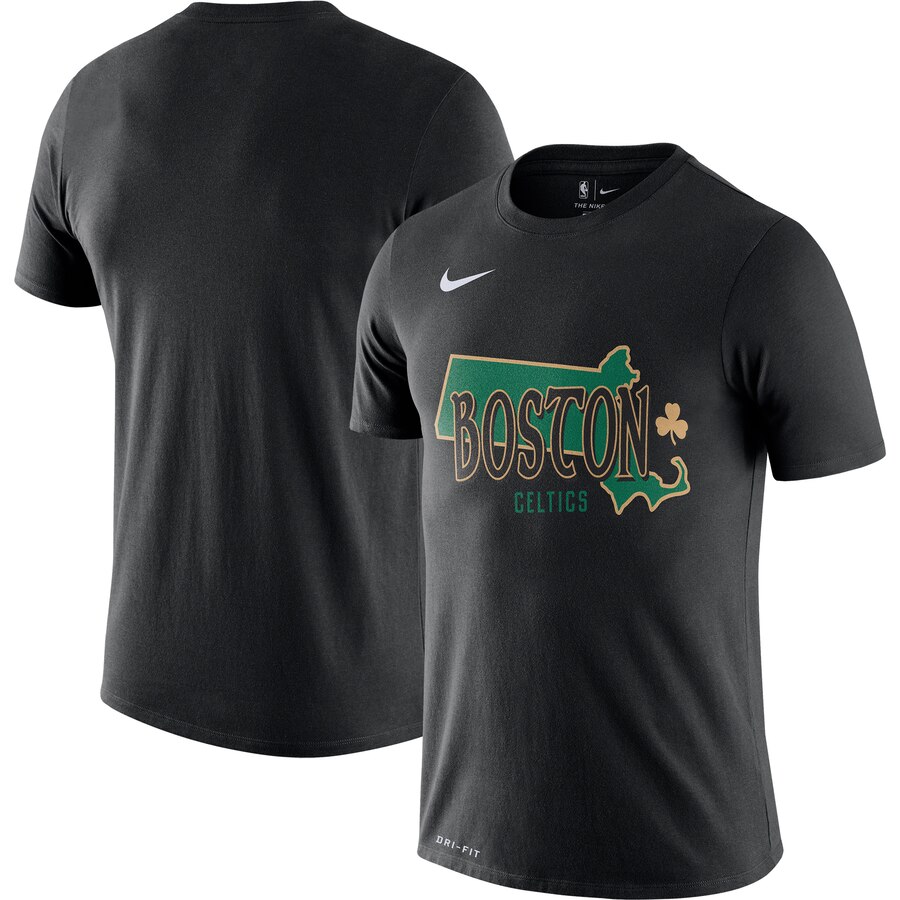 Men 2020 NBA Nike Boston Celtics Black 201920 City Edition Hometown Performance TShirt.